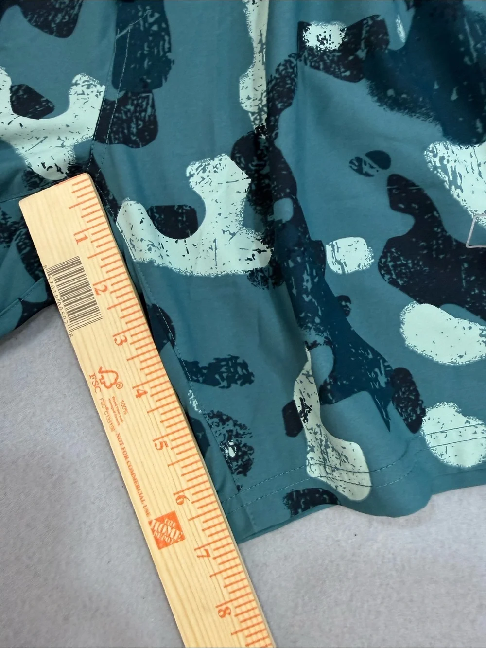 Legends Bishop Men’s Shorts Distressed Camo Marine Linerless with Pockets size L